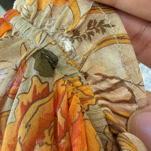 SPELL & The Gypsy Seashell Floral Semi Sheer Long Sleeve Fall Print Blouse - Picture 12 of 13